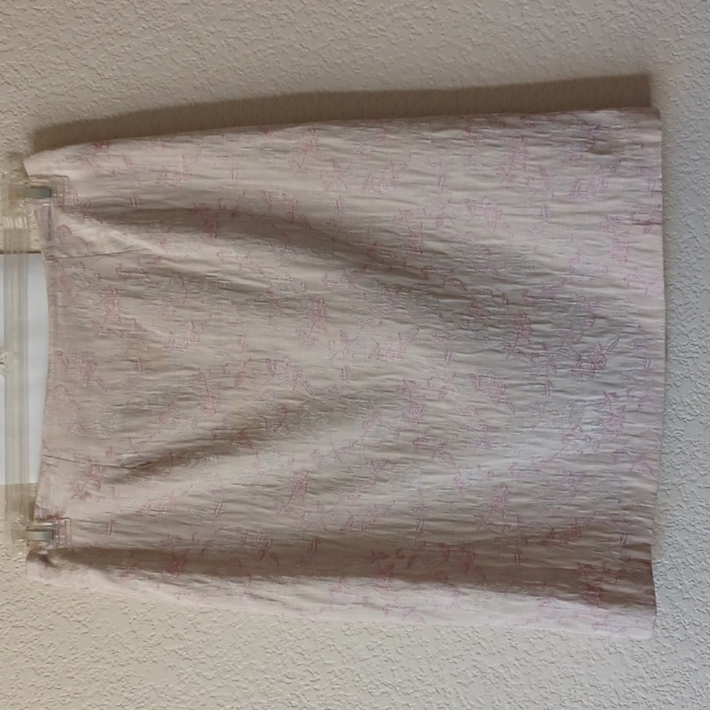 Jaclyn Smith Pencil Skirt, Cream & Pink Floral Womens Size 8